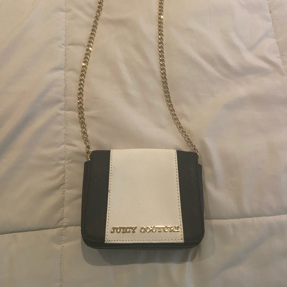 Juicy Couture black and white mini bag